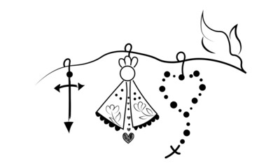 Christian Art design for print or use as poster, card, flyer, tattoo or T Shirt