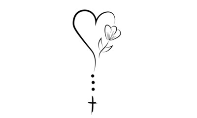 Christian Art design for print or use as poster, card, flyer, tattoo or T Shirt