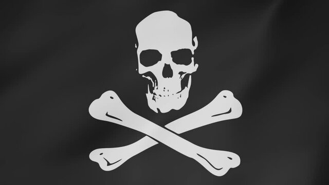 Bandera animada, pirata.