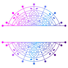 Fototapeta premium Mandala. Split pattern in form of mandala for Henna Mehndi or tattoo decoration. Decorative ornament in ethnic oriental style, vector illustration. 