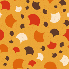 Brown, red, off white and orange simple retro pattern with texture vector seamless repeat pattern print background