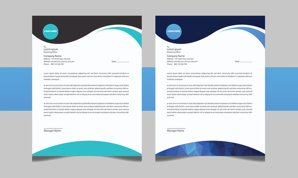 Letterhead design template. Elegant and clean modern business letterhead template design. Illustration vector
