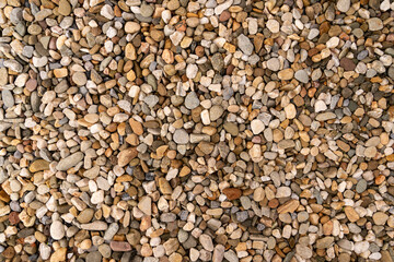 Decorative colourful beach pebbles and stones 