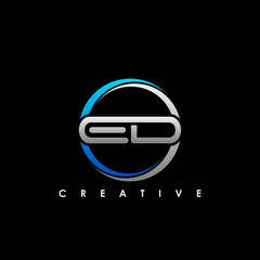 ED Letter Initial Logo Design Template Vector Illustration