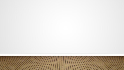 Concept or conceptual vintage or grungy brown background of natural wood or wooden old texture floor as a retro pattern layout on white. A 3d illustration metaphor to time, material, emptiness,  age 