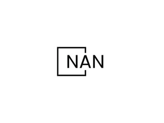 Obraz premium NAN letter initial logo design vector illustration