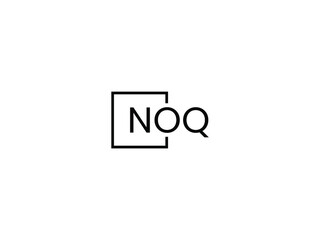 NOQ letter initial logo design vector illustration