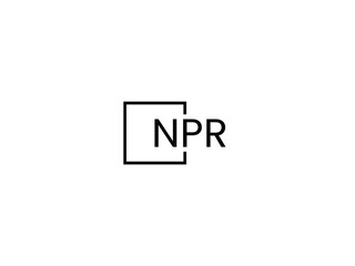 NPR letter initial logo design vector illustration