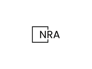 NRA letter initial logo design vector illustration