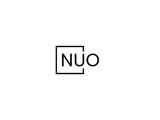 NUO letter initial logo design vector illustration