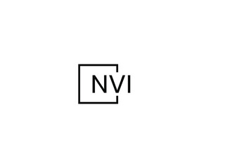 NVI letter initial logo design vector illustration