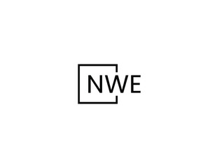 NWE letter initial logo design vector illustration