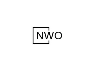 NWO letter initial logo design vector illustration