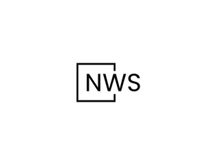NWS letter initial logo design vector illustration