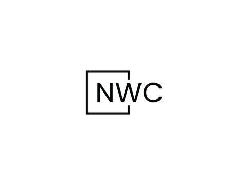 NWC letter initial logo design vector illustration