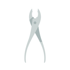 Pliers icon. Hand tool icon. Vector illustration. Flat pliers icon on white background