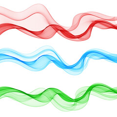 Set of abstract colored waves. Design element. wave patterns. eps 10