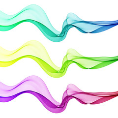 Set of abstract colored waves. Design element. wave patterns. eps 10