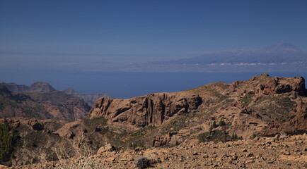 Gran Canaria, central montainous part of the island, Las Cumbres, ie The Summits
, landscapes along popular hiking route Camino de Plata