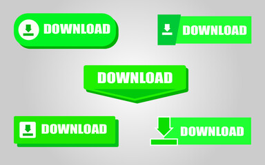 5 variant green download button for web