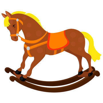 Rocking horse. Children's toy vector illustration.