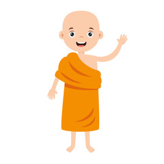 Cartoon Drawing Of Buddhist Monk