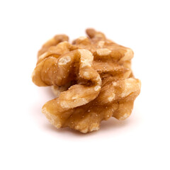 Produce of Gran Canaria -  nuts of Juglans regia, Persian walnut, isolated on white background 