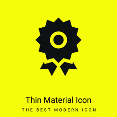 Fototapeta premium Award minimal bright yellow material icon