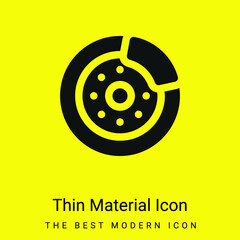Brake Disc minimal bright yellow material icon