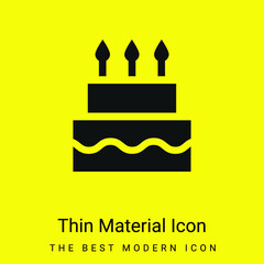 Birthday Cake minimal bright yellow material icon