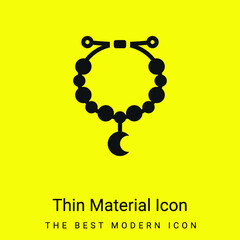 Bracelet minimal bright yellow material icon