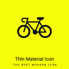 Bicycle minimal bright yellow material icon