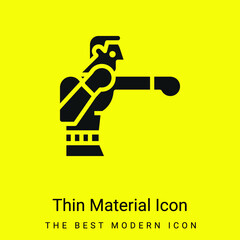 Boxing minimal bright yellow material icon