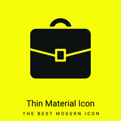 Briefcase minimal bright yellow material icon