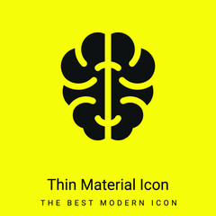 Brain minimal bright yellow material icon