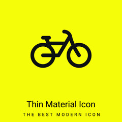 Bike minimal bright yellow material icon
