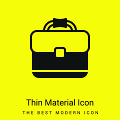 Briefcase minimal bright yellow material icon