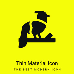 Bird minimal bright yellow material icon