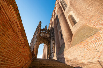 The Sainte Cecile cathedral and the baldachin in Albi, in the Tarn, in Occitanie, France © FredP
