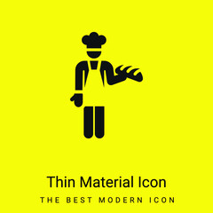 Baker minimal bright yellow material icon