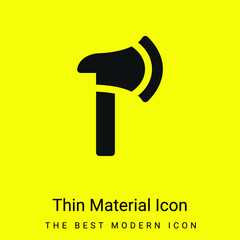 Axe minimal bright yellow material icon