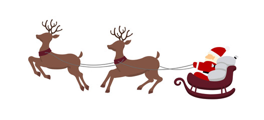 Faceless santa claus vector illustration