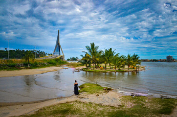 A beautiful view of Pontal Bridge in Ilheus, Bahia, Brazil.