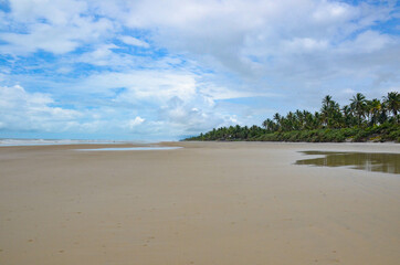 Fototapeta na wymiar A beatiful view of the beach in Ilheus, Bahia, Brazil.