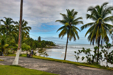 A beatiful view of the beach in Ilheus, Bahia, Brazil.
