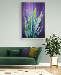 3d maket visualization the artwork in interior