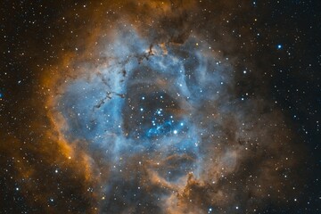 The Rosette nebula in the constellation of monoceros