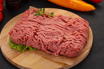 Raw turkey minced meat