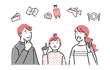 人物 旅行計画をするファミリー © gugu