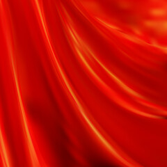 Crumpled red silk fabric. Beauty and fashion. eps 10